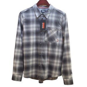 Womens Bass Outdoor / NWT Womens Flannel Plaid Button Down / Med.
